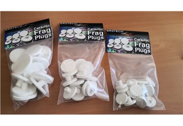 Sáček 12 ks keramický podklad pro lepení korálů Ceramic Frag Plugs 30 mm